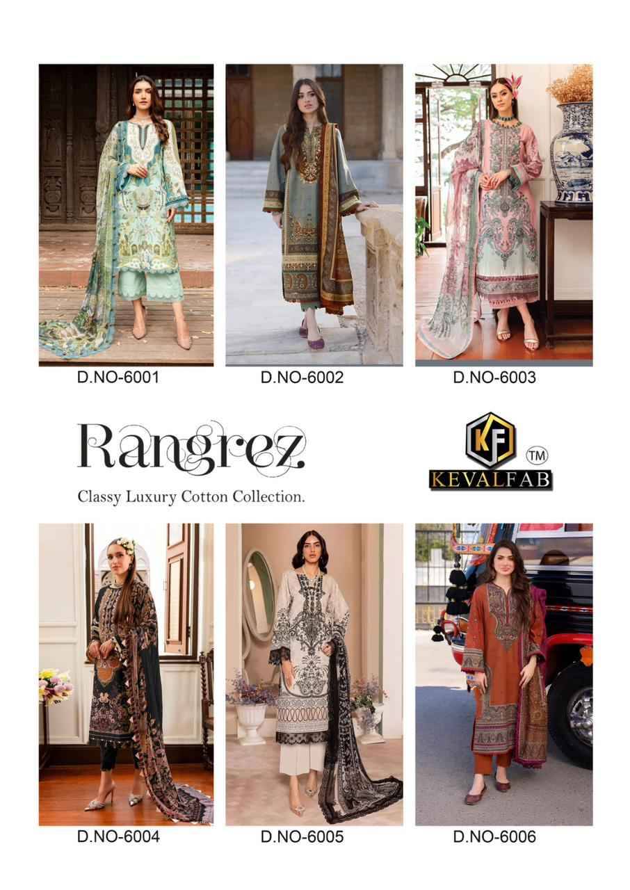 Rangrez Vol-6 By Keval Fab 6001 To 6006 Series Beautiful Festive Suits Stylish Fancy Colorful Casual Wear & Ethnic Wear Heavy Cotton Print Dresses At Wholesale Price