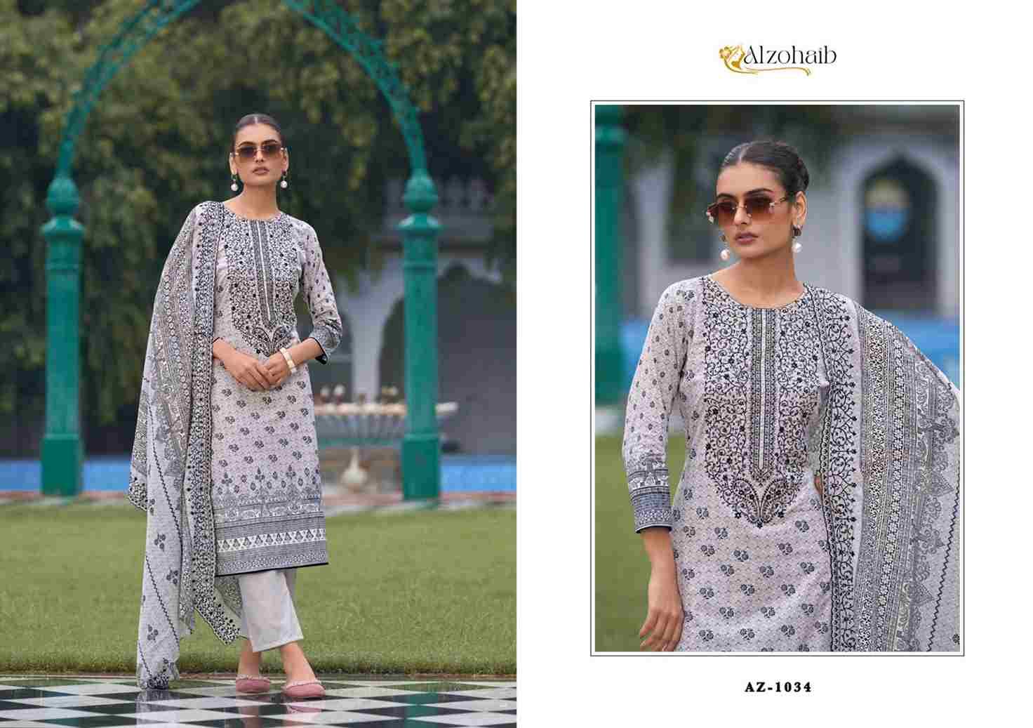 Bin Saeed Vol-1 By Alzohaib 1033 To 1038 Series Beautiful Pakistani Suits Colorful Stylish Fancy Casual Wear & Ethnic Wear Pure Cotton Embroidered Dresses At Wholesale Price