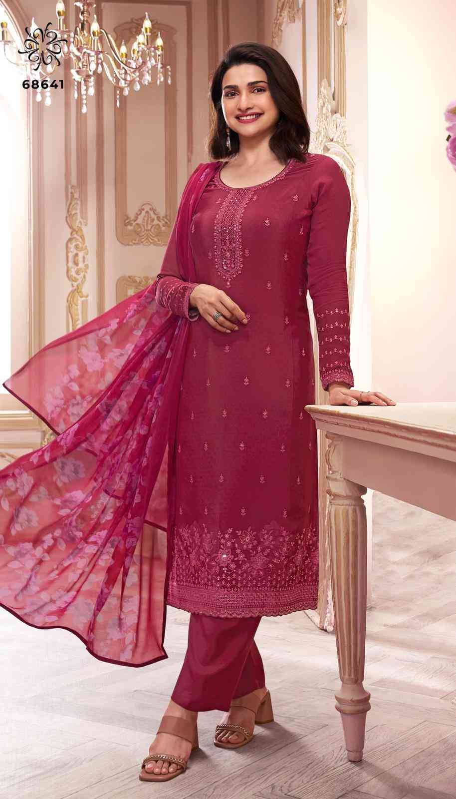 Royal Crepe Vol-46 By Vinay Fashion 68641 To 68648 Series Designer Festive Sharara Suits Collection Beautiful Stylish Fancy Colorful Party Wear & Occasional Wear Royal Crepe Dresses At Wholesale Price