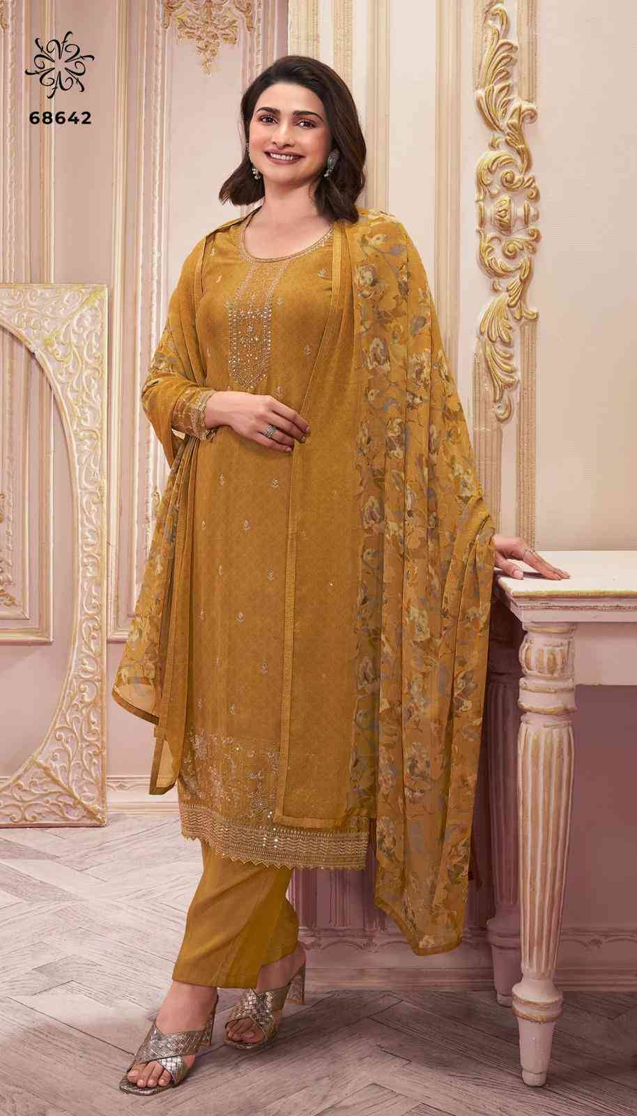 Royal Crepe Vol-46 By Vinay Fashion 68641 To 68648 Series Designer Festive Sharara Suits Collection Beautiful Stylish Fancy Colorful Party Wear & Occasional Wear Royal Crepe Dresses At Wholesale Price