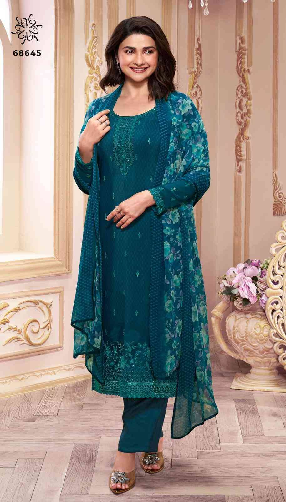 Royal Crepe Vol-46 By Vinay Fashion 68641 To 68648 Series Designer Festive Sharara Suits Collection Beautiful Stylish Fancy Colorful Party Wear & Occasional Wear Royal Crepe Dresses At Wholesale Price