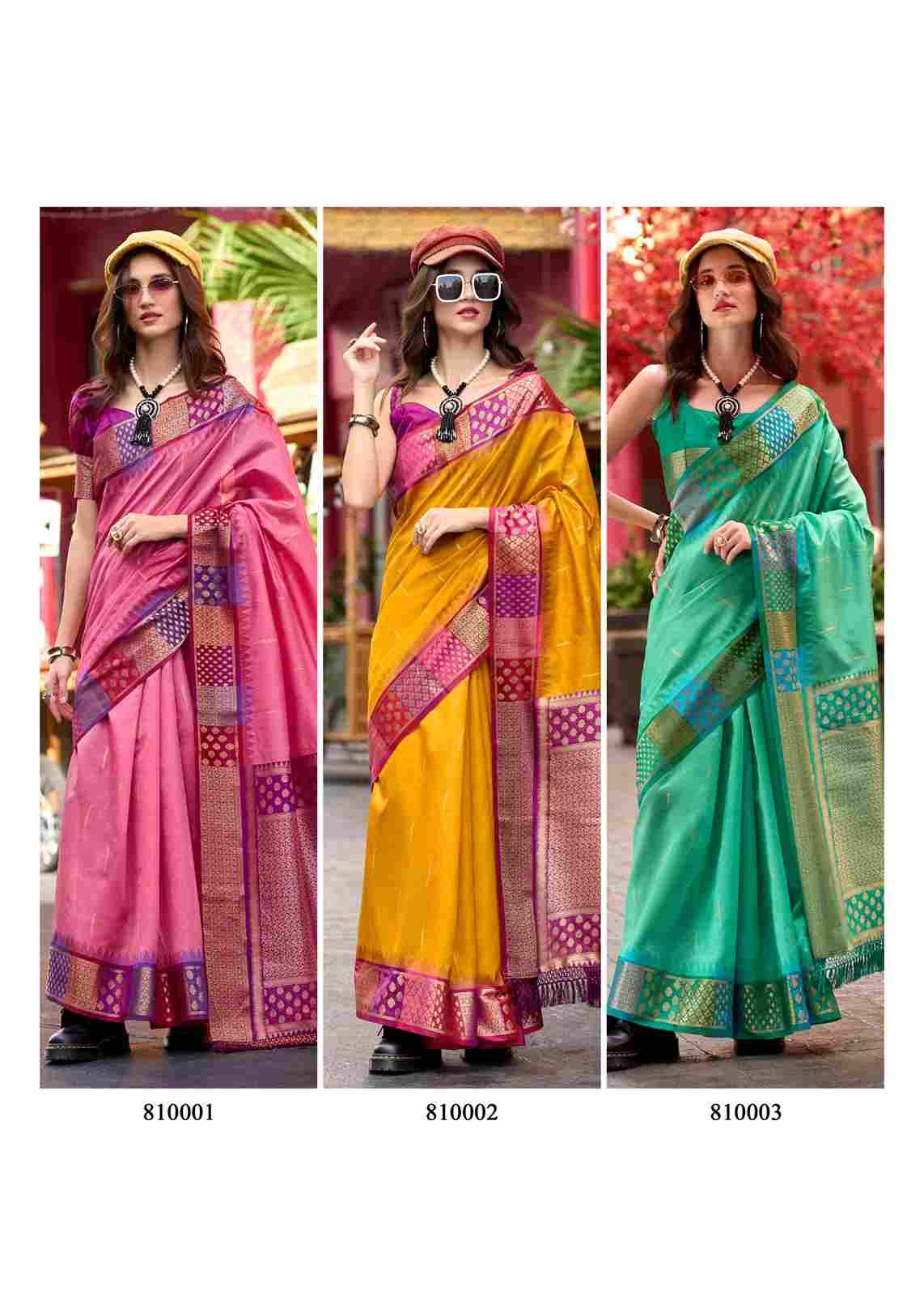 Rangoli Art By Rajpath 810001 To 810006 Series Indian Traditional Wear Collection Beautiful Stylish Fancy Colorful Party Wear & Occasional Wear Banarasi Silk Sarees At Wholesale Price