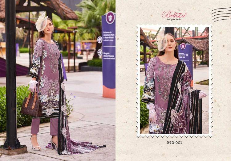 Naira Vol-65 By Belliza 942-001 To 942-008 Series Beautiful Festive Suits Stylish Fancy Colorful Casual Wear & Ethnic Wear Pure Cotton Print Dresses At Wholesale Price