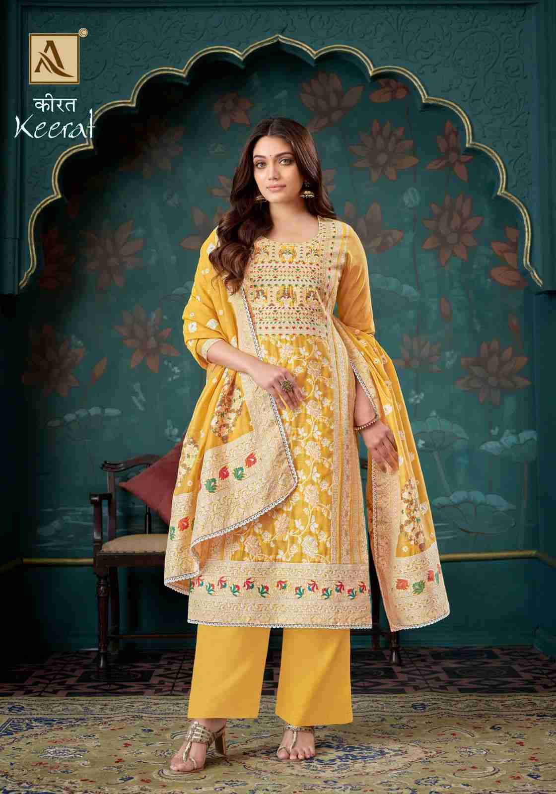 Keerat By Alok Suit 1516-001 To 1516-006 Series Beautiful Festive Suits Colorful Stylish Fancy Casual Wear & Ethnic Wear Pure Jacquard Dresses At Wholesale Price