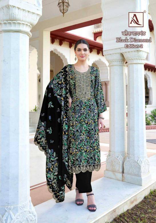 Black Diamond Vol-2 By Alok Suit 1605-001 To 1605-006 Series Beautiful Festive Suits Colorful Stylish Fancy Casual Wear & Ethnic Wear Pure Rayon Dresses At Wholesale Price