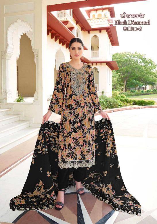 Black Diamond Vol-2 By Alok Suit 1605-001 To 1605-006 Series Beautiful Festive Suits Colorful Stylish Fancy Casual Wear & Ethnic Wear Pure Rayon Dresses At Wholesale Price