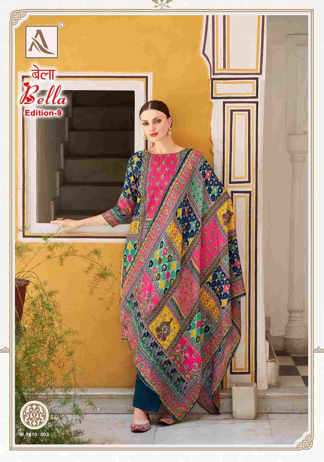 Bella Vol-9 By Alok Suit 1610-001 To 1610-006 Series Beautiful Festive Suits Stylish Fancy Colorful Casual Wear & Ethnic Wear Pure Muslin Print Dresses At Wholesale Price