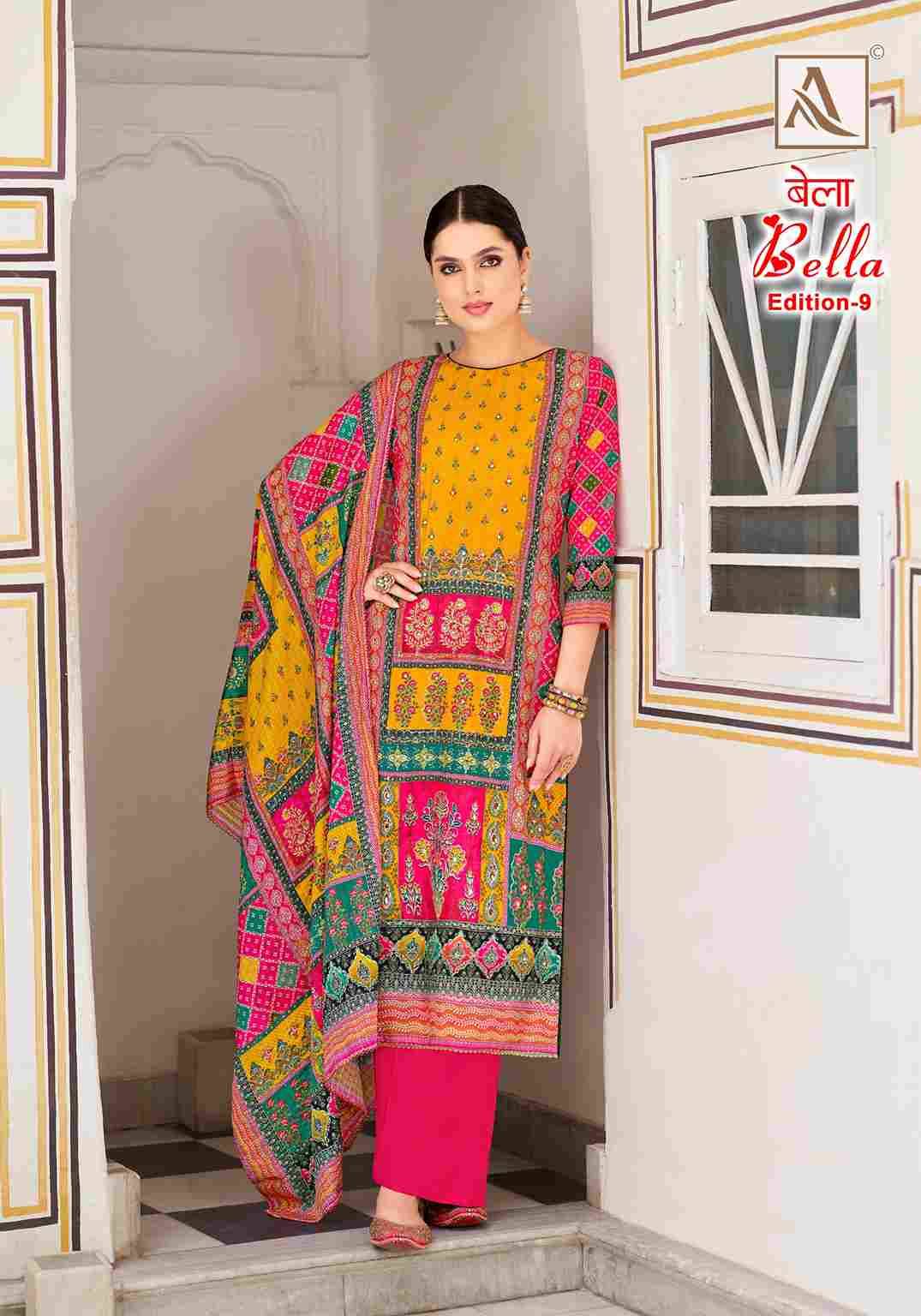 Bella Vol-9 By Alok Suit 1610-001 To 1610-006 Series Beautiful Festive Suits Stylish Fancy Colorful Casual Wear & Ethnic Wear Pure Muslin Print Dresses At Wholesale Price