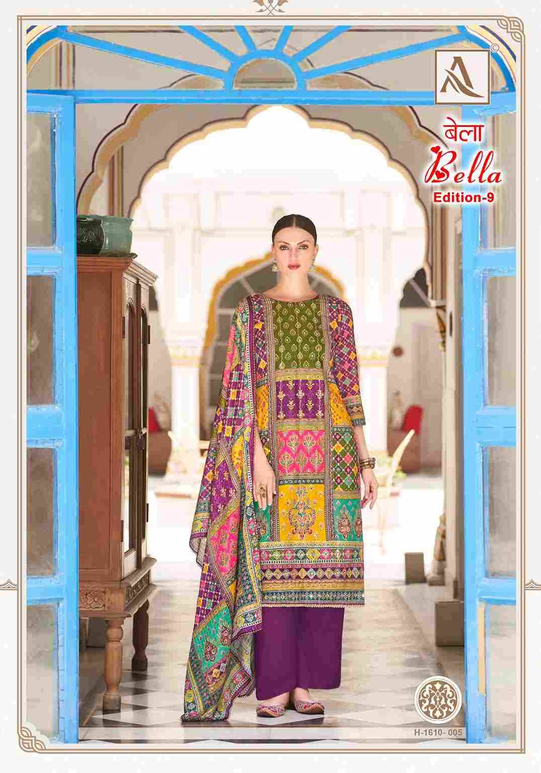 Bella Vol-9 By Alok Suit 1610-001 To 1610-006 Series Beautiful Festive Suits Stylish Fancy Colorful Casual Wear & Ethnic Wear Pure Muslin Print Dresses At Wholesale Price