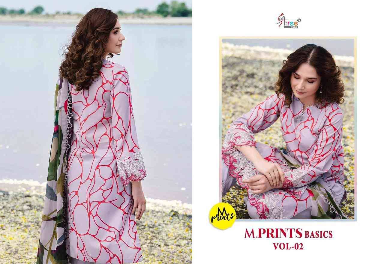 M.Prints Basics Vol-2 By Shree Fabs 3661 To 3668 Series Pakistani Suits Collection Beautiful Stylish Fancy Colorful Party Wear & Occasional Wear Pure Cotton Print With Work Dresses At Wholesale Price