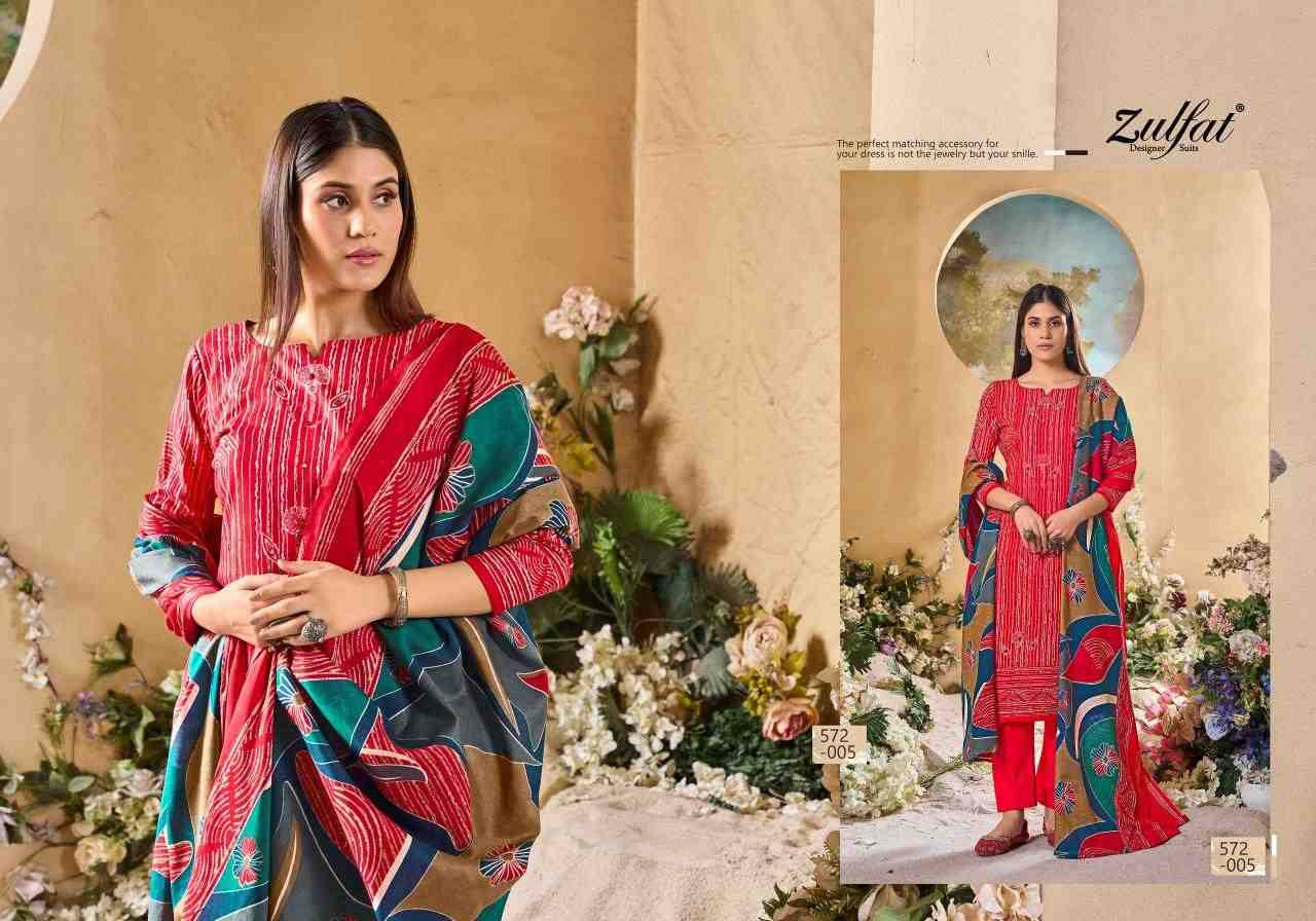 Tania Vol-5 By Zulfat 572-001 To 572-006 Series Beautiful Festive Suits Stylish Fancy Colorful Casual Wear & Ethnic Wear Pure Cotton Print Dresses At Wholesale Price