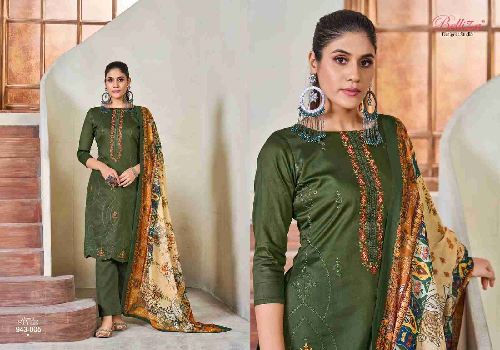 Jashn-E-Ishq Vol-10 By Belliza 943-001 To 943-006 Series Beautiful Stylish Festive Suits Fancy Colorful Casual Wear & Ethnic Wear & Ready To Wear Pure Jam Cotton Dresses At Wholesale Price