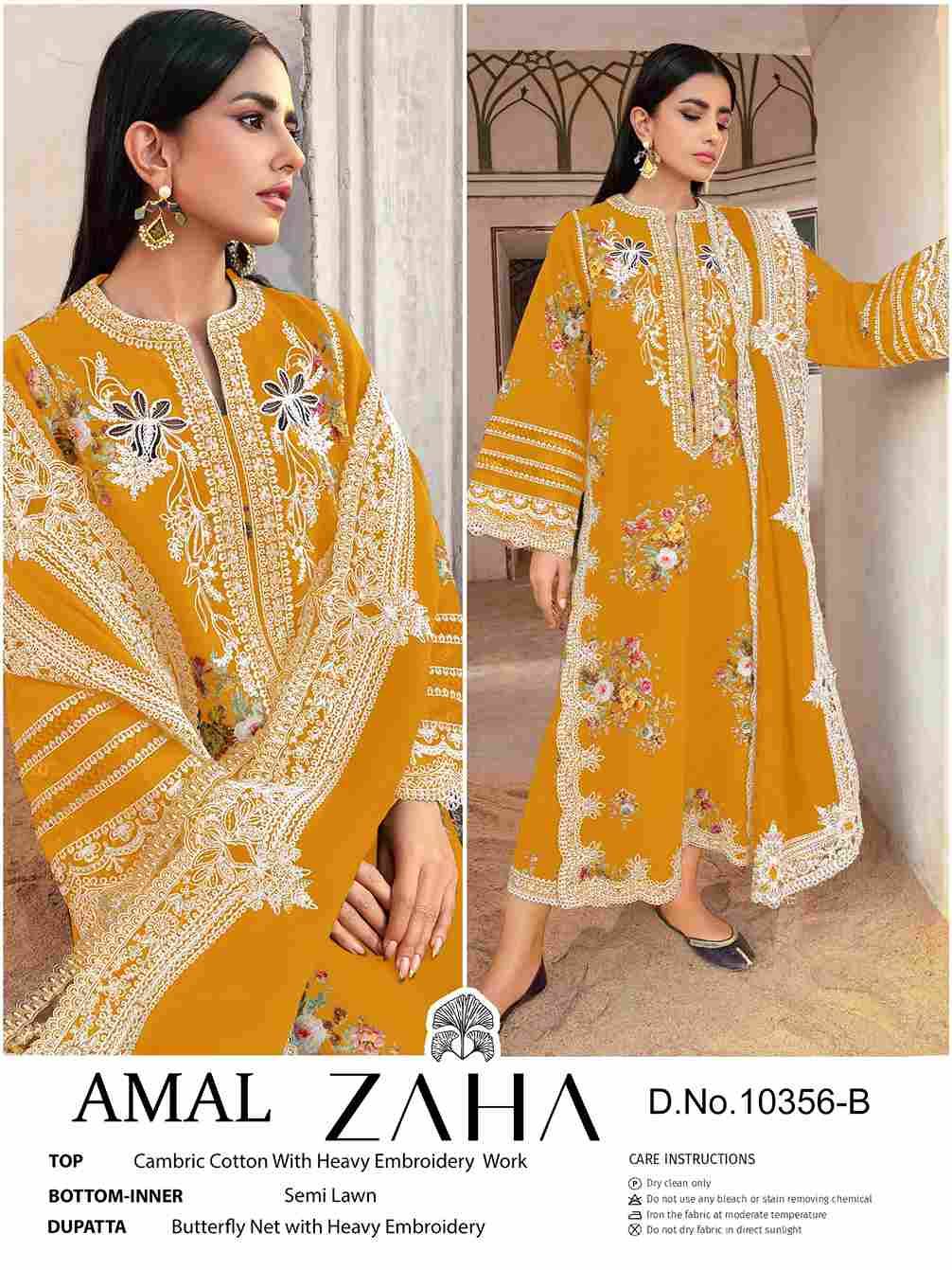 Amal By Zaha 10356-A To 10356-D Series Beautiful Pakistani Suits Colorful Stylish Fancy Casual Wear & Ethnic Wear Cambric Cotton Dresses At Wholesale Price