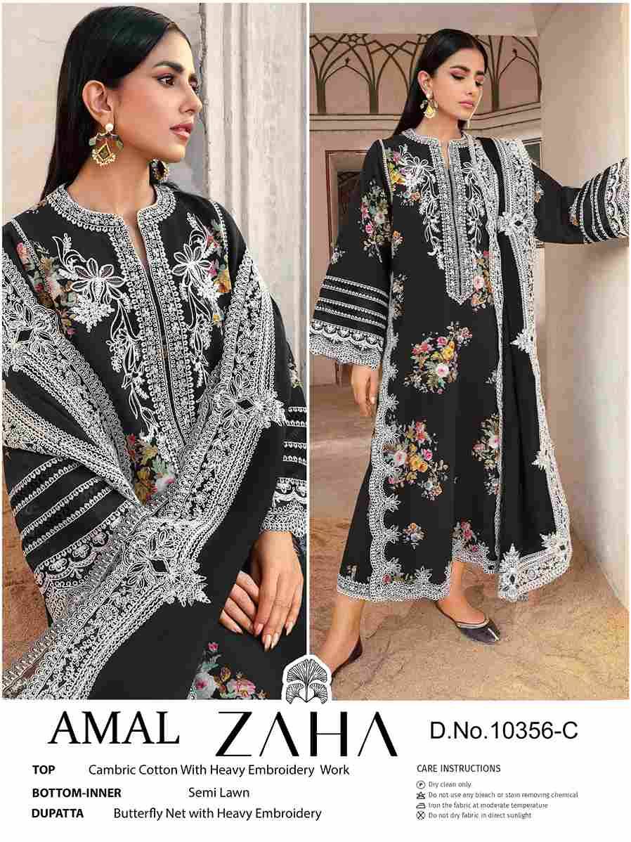 Amal By Zaha 10356-A To 10356-D Series Beautiful Pakistani Suits Colorful Stylish Fancy Casual Wear & Ethnic Wear Cambric Cotton Dresses At Wholesale Price