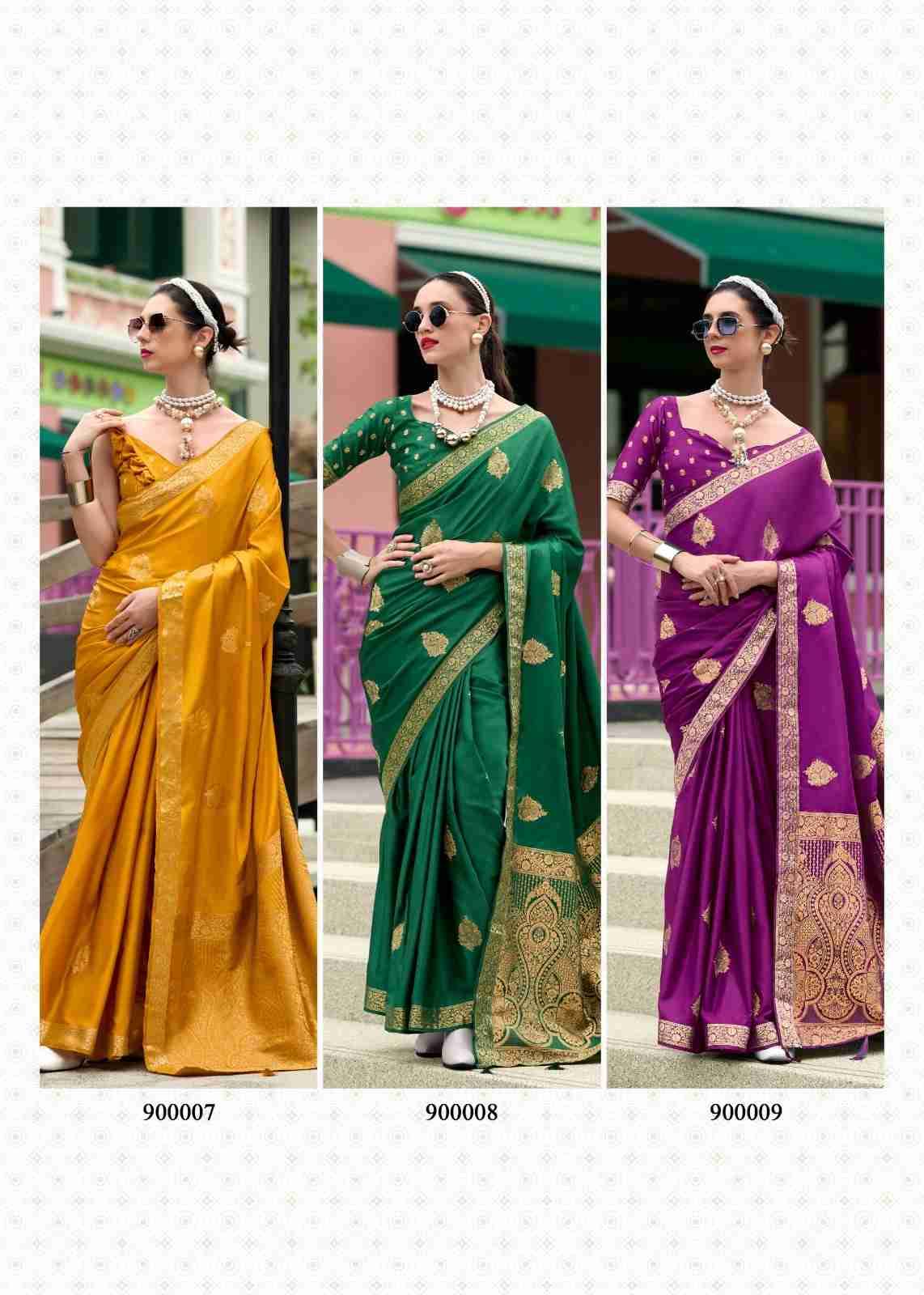 Honey Bee By Rajpath 900007 To 900012 Series Indian Traditional Wear Collection Beautiful Stylish Fancy Colorful Party Wear & Occasional Wear Pure Satin Sarees At Wholesale Price