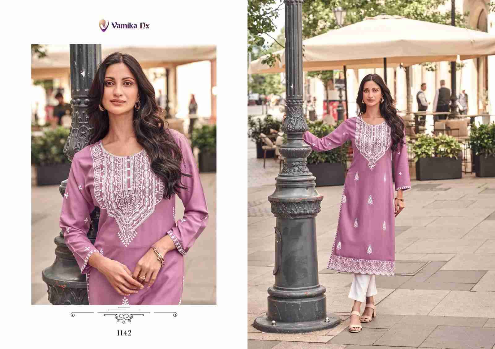 Rooh Vol-8 By Vamika 1142 To 1147 Series Designer Stylish Fancy Colorful Beautiful Party Wear & Ethnic Wear Collection Rayon Viscose Kurtis With Bottom At Wholesale Price