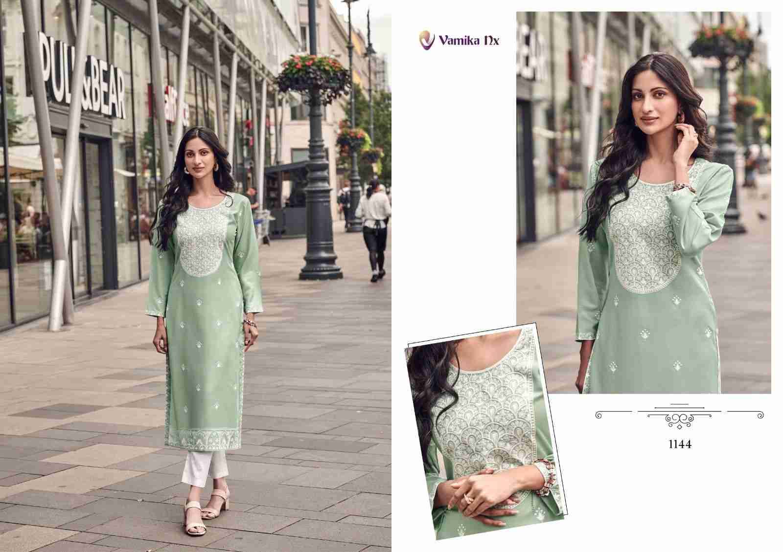 Rooh Vol-8 By Vamika 1142 To 1147 Series Designer Stylish Fancy Colorful Beautiful Party Wear & Ethnic Wear Collection Rayon Viscose Kurtis With Bottom At Wholesale Price