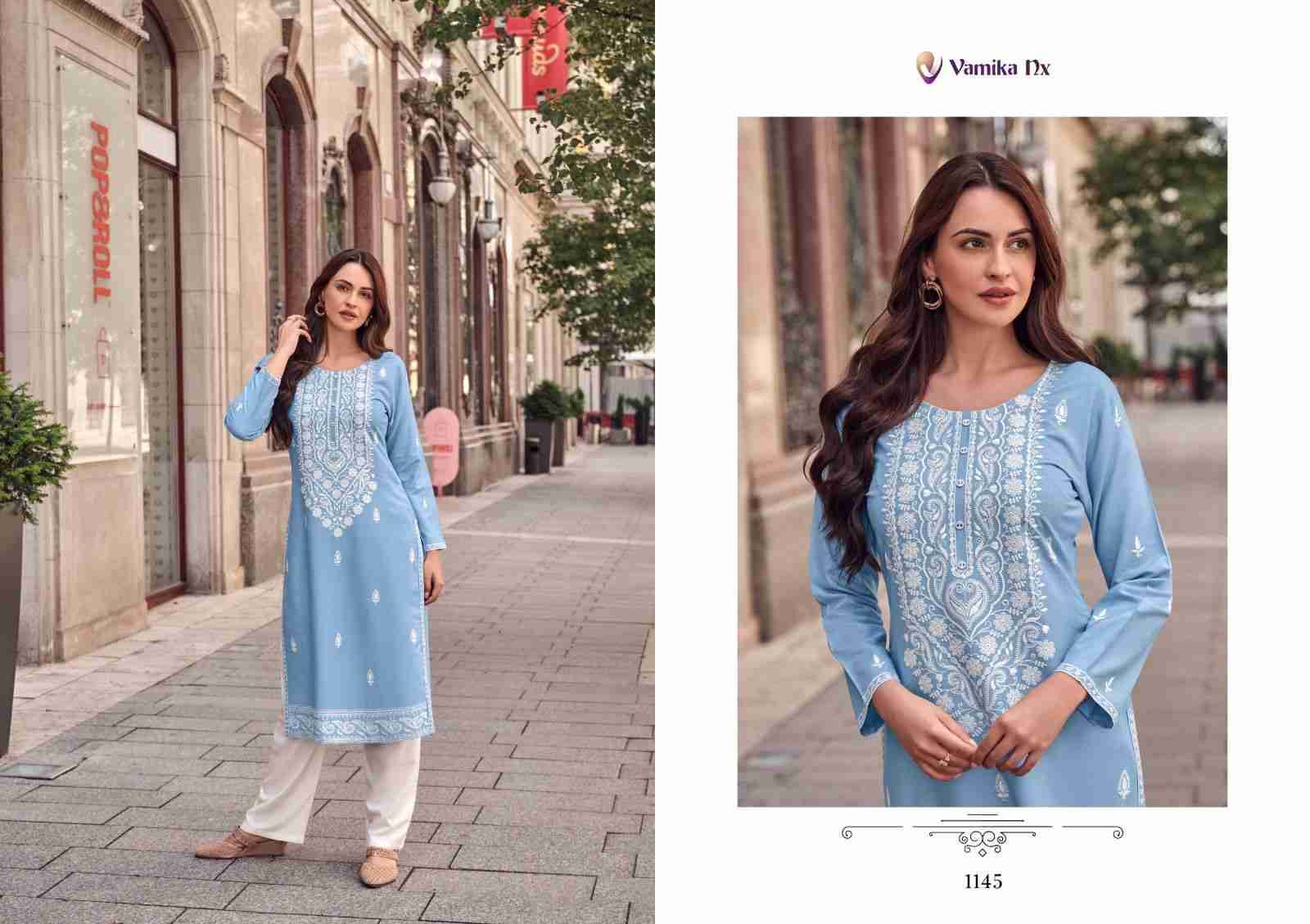 Rooh Vol-8 By Vamika 1142 To 1147 Series Designer Stylish Fancy Colorful Beautiful Party Wear & Ethnic Wear Collection Rayon Viscose Kurtis With Bottom At Wholesale Price