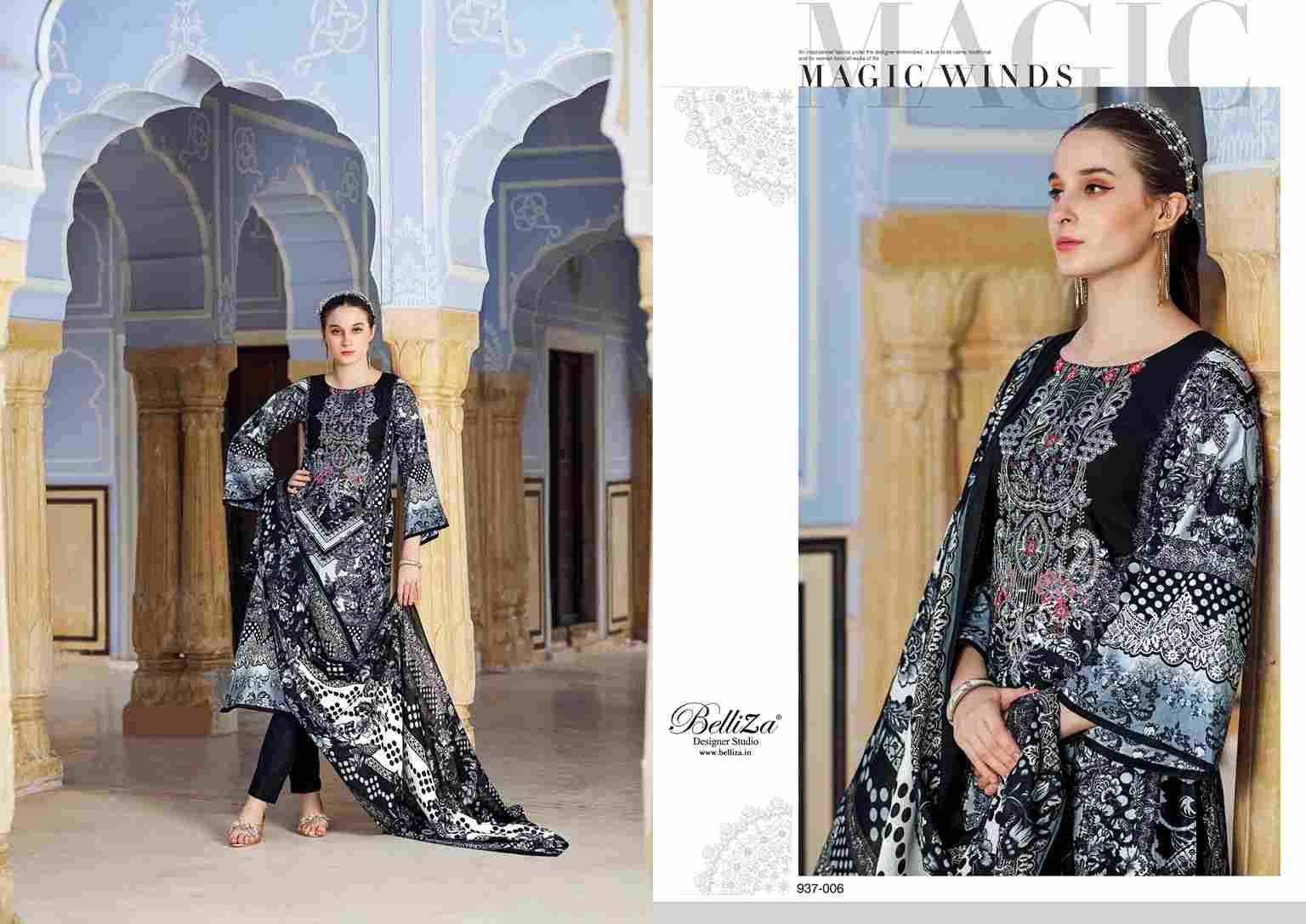 Naira Black And White Vol-3 By Belliza 937-001 To 937-006 Series Designer Suits Beautiful Fancy Colorful Stylish Party Wear & Occasional Wear Pure Jam Cotton Dresses At Wholesale Price