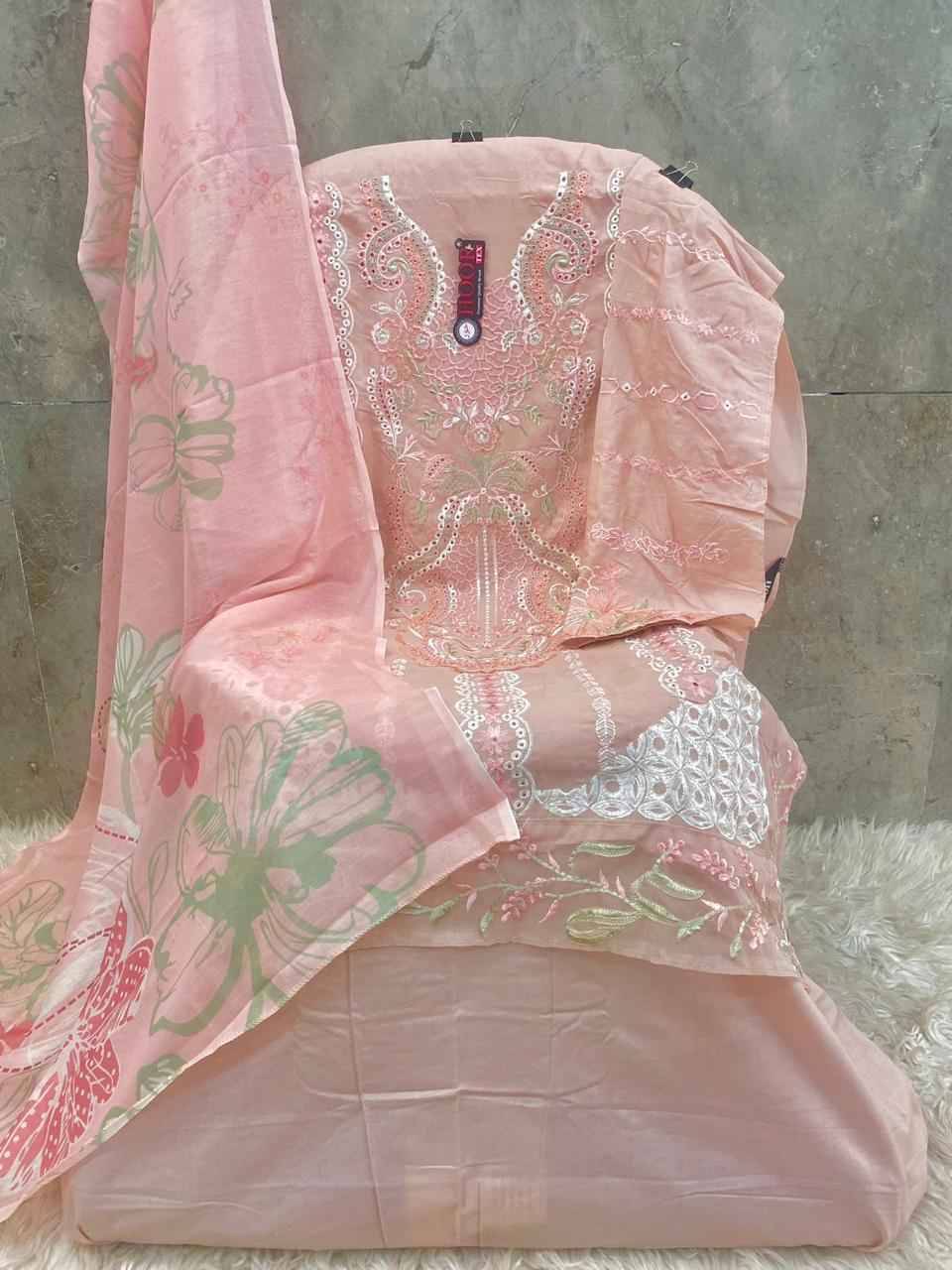 Hoor Tex Hit Design H-305 By Hoor Tex Designer Festive Pakistani Suits Collection Beautiful Stylish Fancy Colorful Party Wear & Occasional Wear Cotton Embroidered Dresses At Wholesale Price