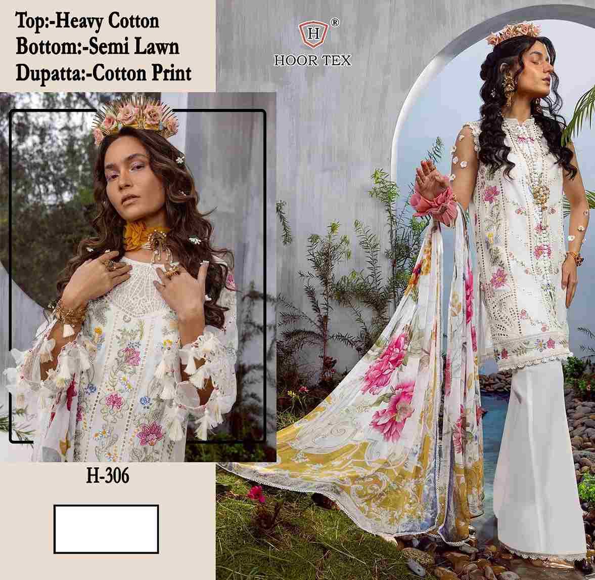 Hoor Tex Hit Design H-306 By Hoor Tex Designer Festive Pakistani Suits Collection Beautiful Stylish Fancy Colorful Party Wear & Occasional Wear Cotton Embroidered Dresses At Wholesale Price