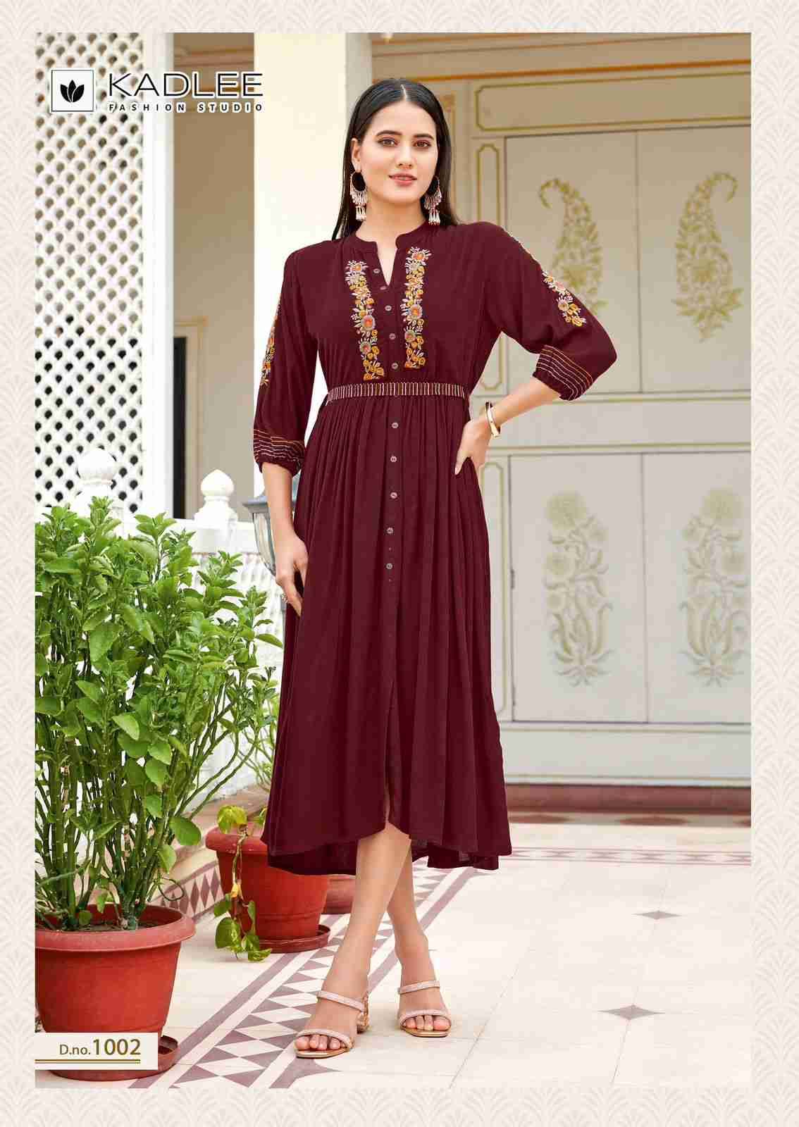 Aashmin By Kadlee 1001 To 1006 Series Designer Stylish Fancy Colorful Beautiful Party Wear & Ethnic Wear Collection Rayon With Work Kurtis At Wholesale Price