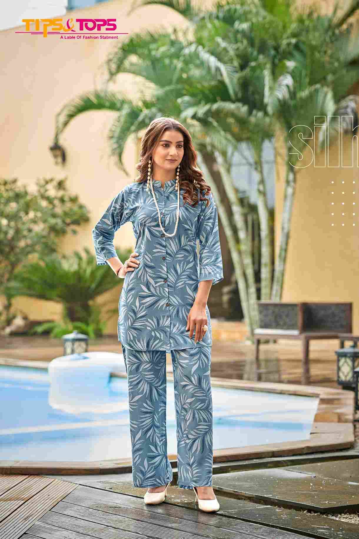 Fashion Beats Vol-4 By Tips And Tops 1001 To 1006 Designer Stylish Fancy Colorful Beautiful Party Wear & Ethnic Wear Collection Rayon Print Co-Ord At Wholesale Price