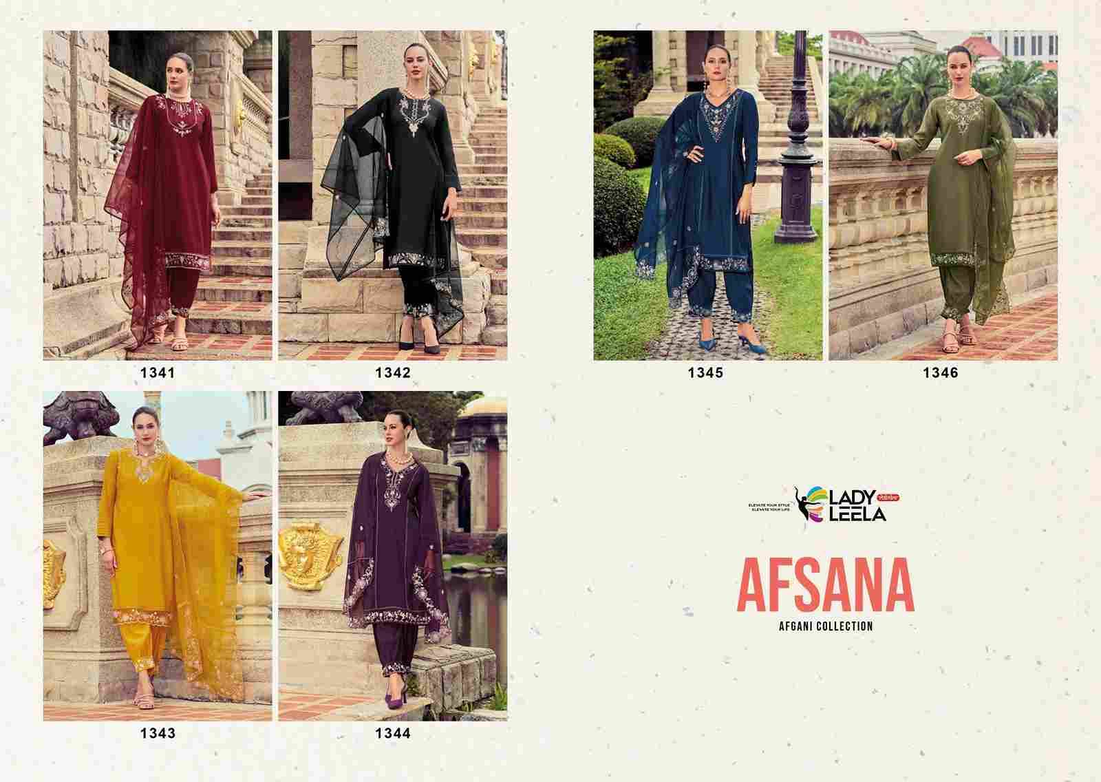 Afsana By Lady Leela 1341 To 1346 Series Beautiful Festive Suits Colorful Stylish Fancy Casual Wear & Ethnic Wear Viscose Silk Dresses At Wholesale Price