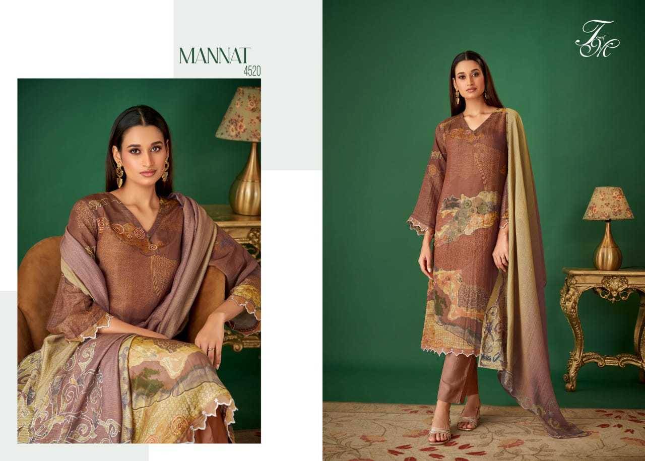 Mannat By T And M Designer Studio Beautiful Festive Suits Colorful Stylish Fancy Casual Wear & Ethnic Wear Simmer Tissue Print Dresses At Wholesale Price