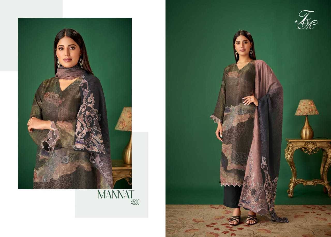 Mannat By T And M Designer Studio Beautiful Festive Suits Colorful Stylish Fancy Casual Wear & Ethnic Wear Simmer Tissue Print Dresses At Wholesale Price