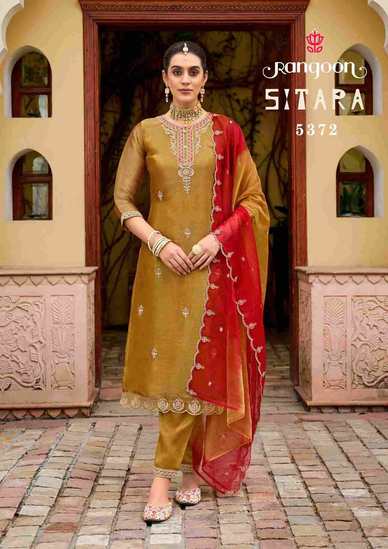 Sitara By Rangoon 5371 To 5374 Series Beautiful Festive Suits Colorful Stylish Fancy Casual Wear & Ethnic Wear Silk With Work Dresses At Wholesale Price