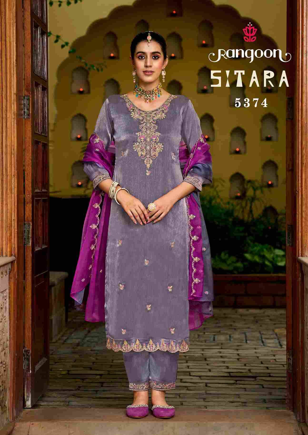 Sitara By Rangoon 5371 To 5374 Series Beautiful Festive Suits Colorful Stylish Fancy Casual Wear & Ethnic Wear Silk With Work Dresses At Wholesale Price