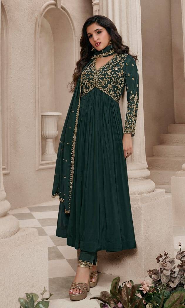 Sabina By Vinay Fashion 66571 To 66576 Series Designer Festive Festive Suits Collection Beautiful Stylish Fancy Colorful Party Wear & Occasional Wear Chinnon Dresses At Wholesale Price