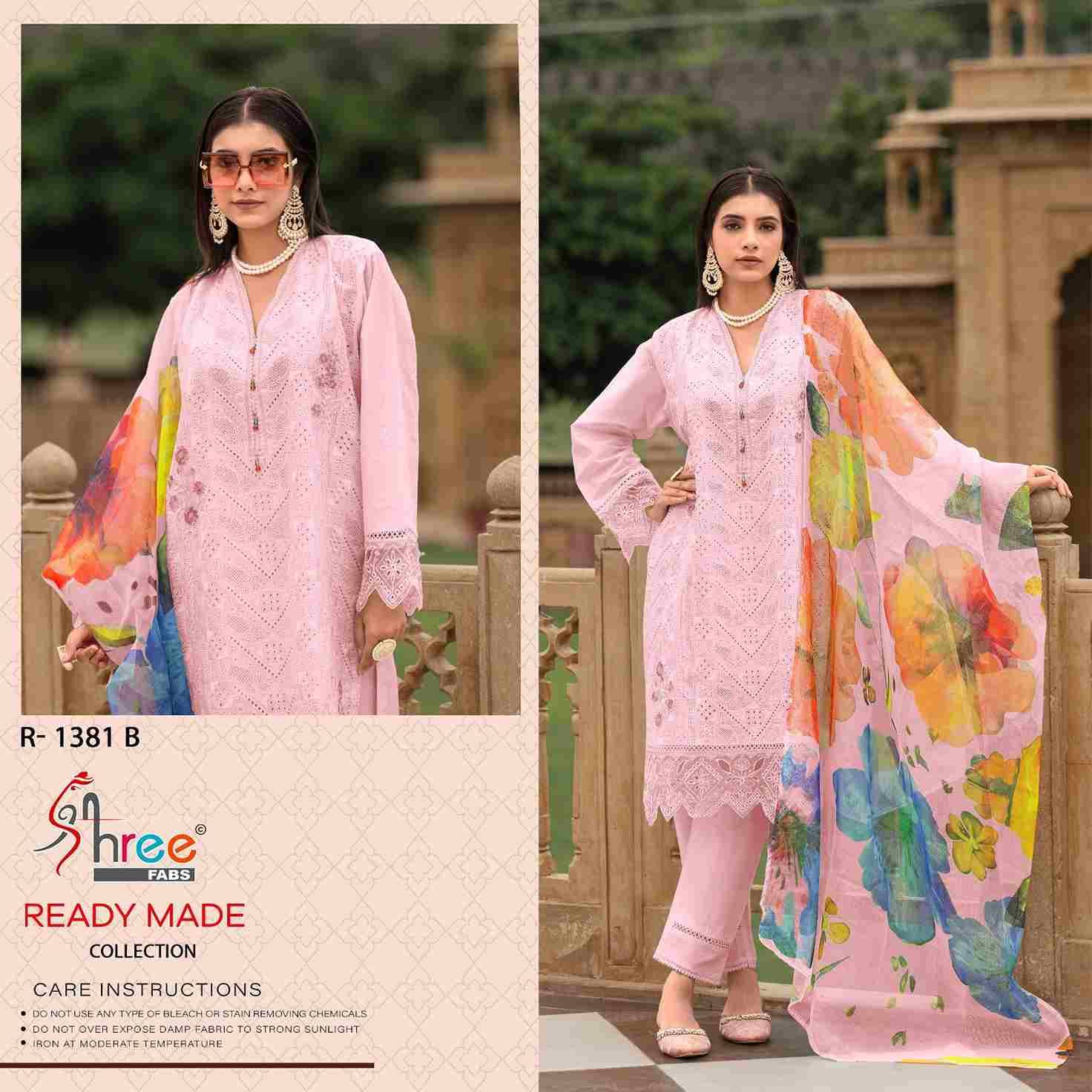 Shree Fabs Hit Design R-1381 Colours By Shree Fabs R-1381-A To R-1381-D Series Beautiful Pakistani Suits Stylish Fancy Colorful Party Wear & Occasional Wear Cambric Lawn Cotton Embroidered Dresses At Wholesale Price