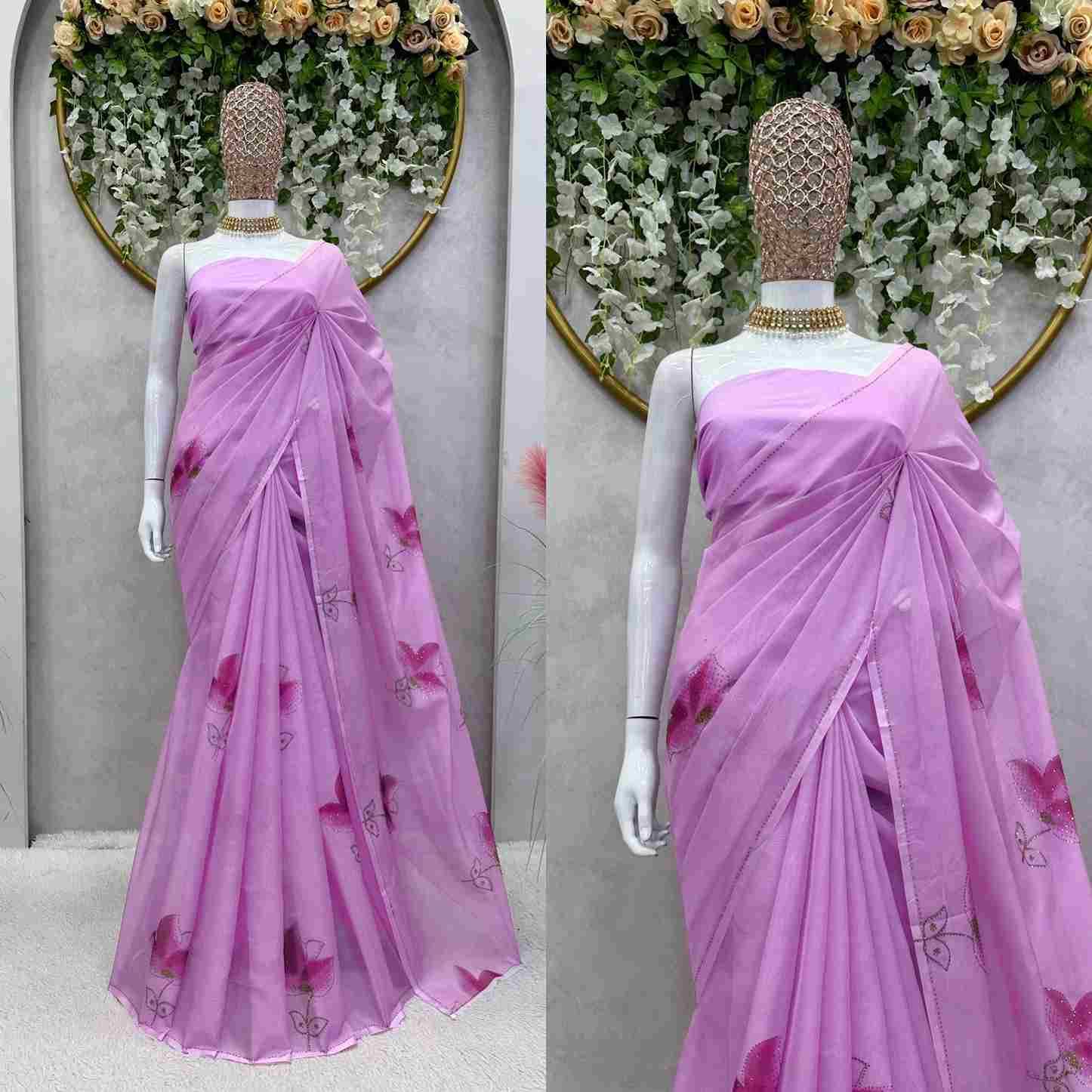 K-466 By Fashid Wholesale Indian Traditional Wear Collection Beautiful Stylish Fancy Colorful Party Wear & Occasional Wear Organza Silk Designer Sarees At Wholesale Price