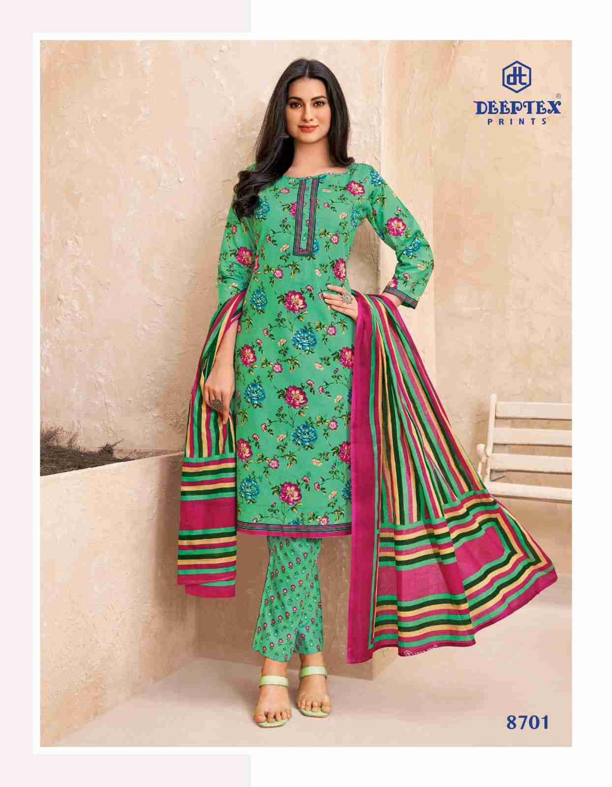 Miss India Vol-87 By Deeptex Prints 8701 To 8726 Series Beautiful Festive Suits Stylish Fancy Colorful Casual Wear & Ethnic Wear Cotton Print Dresses At Wholesale Price