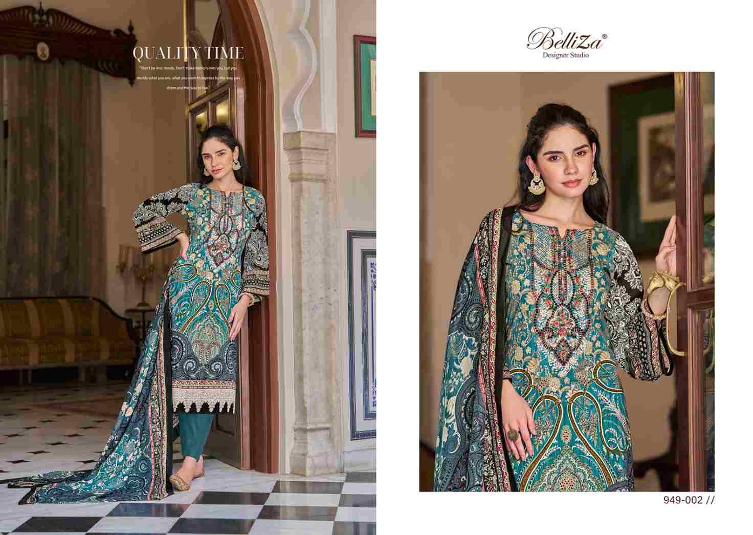 Naira Vol-67 By Belliza 949-001 To 949-008 Series Beautiful Festive Suits Stylish Fancy Colorful Casual Wear & Ethnic Wear Pure Cotton Print Dresses At Wholesale Price