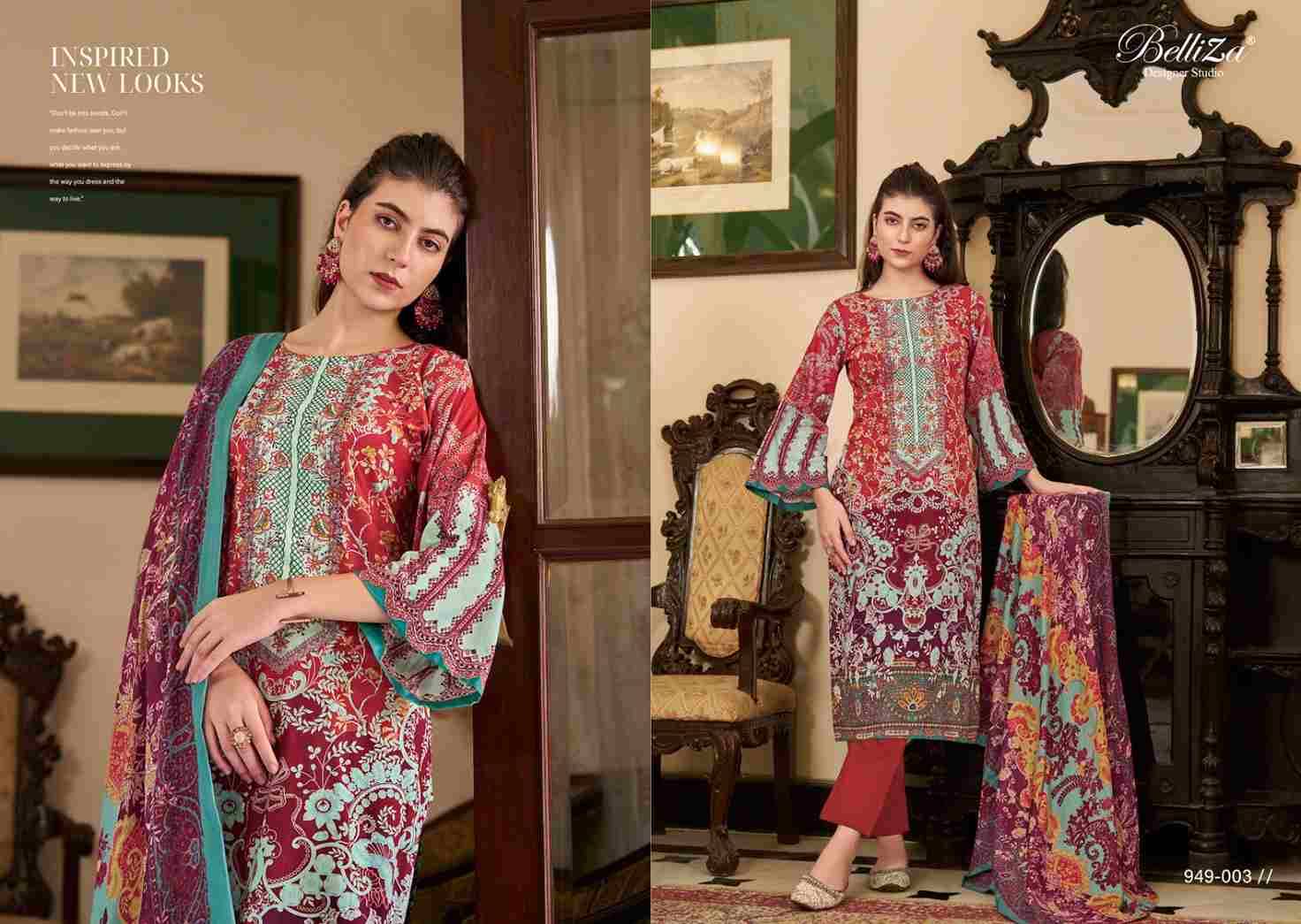 Naira Vol-67 By Belliza 949-001 To 949-008 Series Beautiful Festive Suits Stylish Fancy Colorful Casual Wear & Ethnic Wear Pure Cotton Print Dresses At Wholesale Price