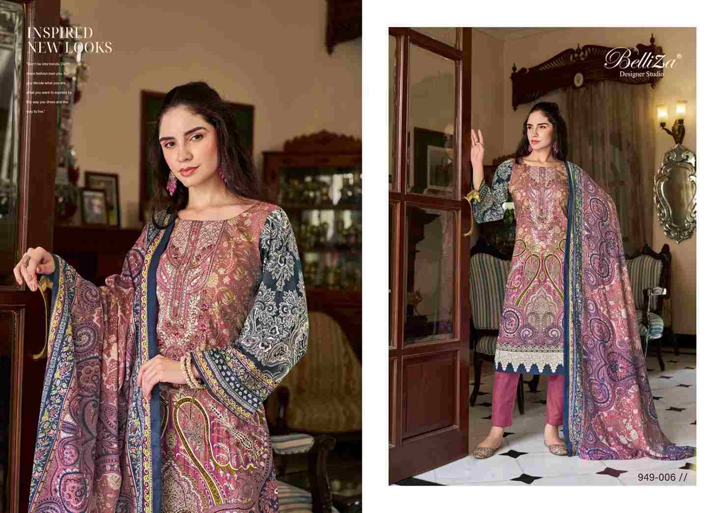 Naira Vol-67 By Belliza 949-001 To 949-008 Series Beautiful Festive Suits Stylish Fancy Colorful Casual Wear & Ethnic Wear Pure Cotton Print Dresses At Wholesale Price