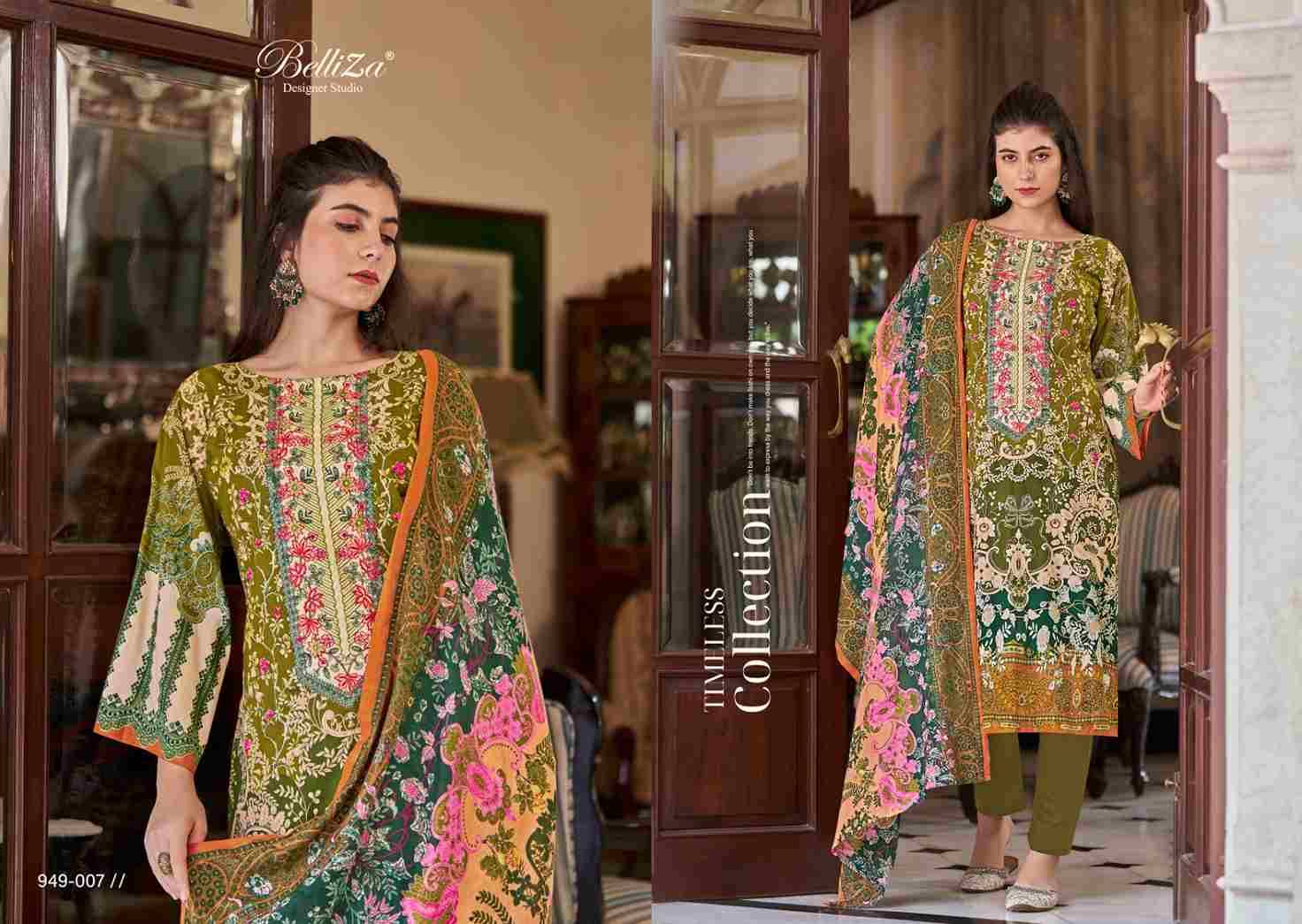 Naira Vol-67 By Belliza 949-001 To 949-008 Series Beautiful Festive Suits Stylish Fancy Colorful Casual Wear & Ethnic Wear Pure Cotton Print Dresses At Wholesale Price