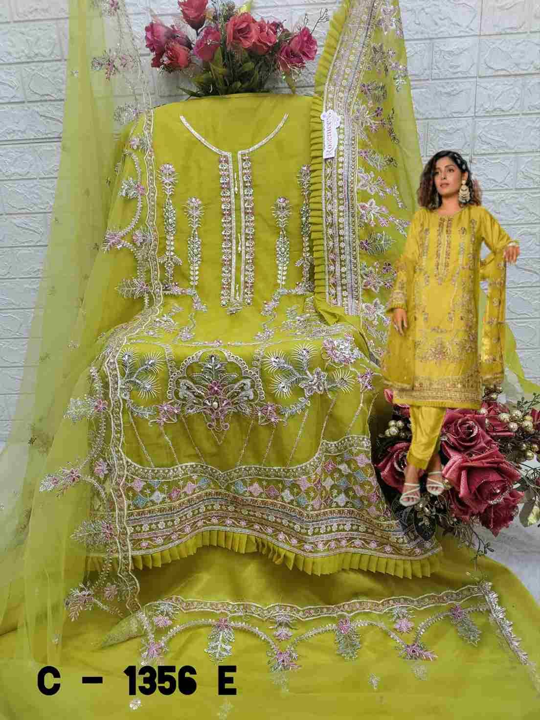 Fepic 1356 Colours By Fepic Beautiful Pakistani Suits Stylish Fancy Colorful Party Wear & Occasional Wear Organza Embroidered Dresses At Wholesale Price