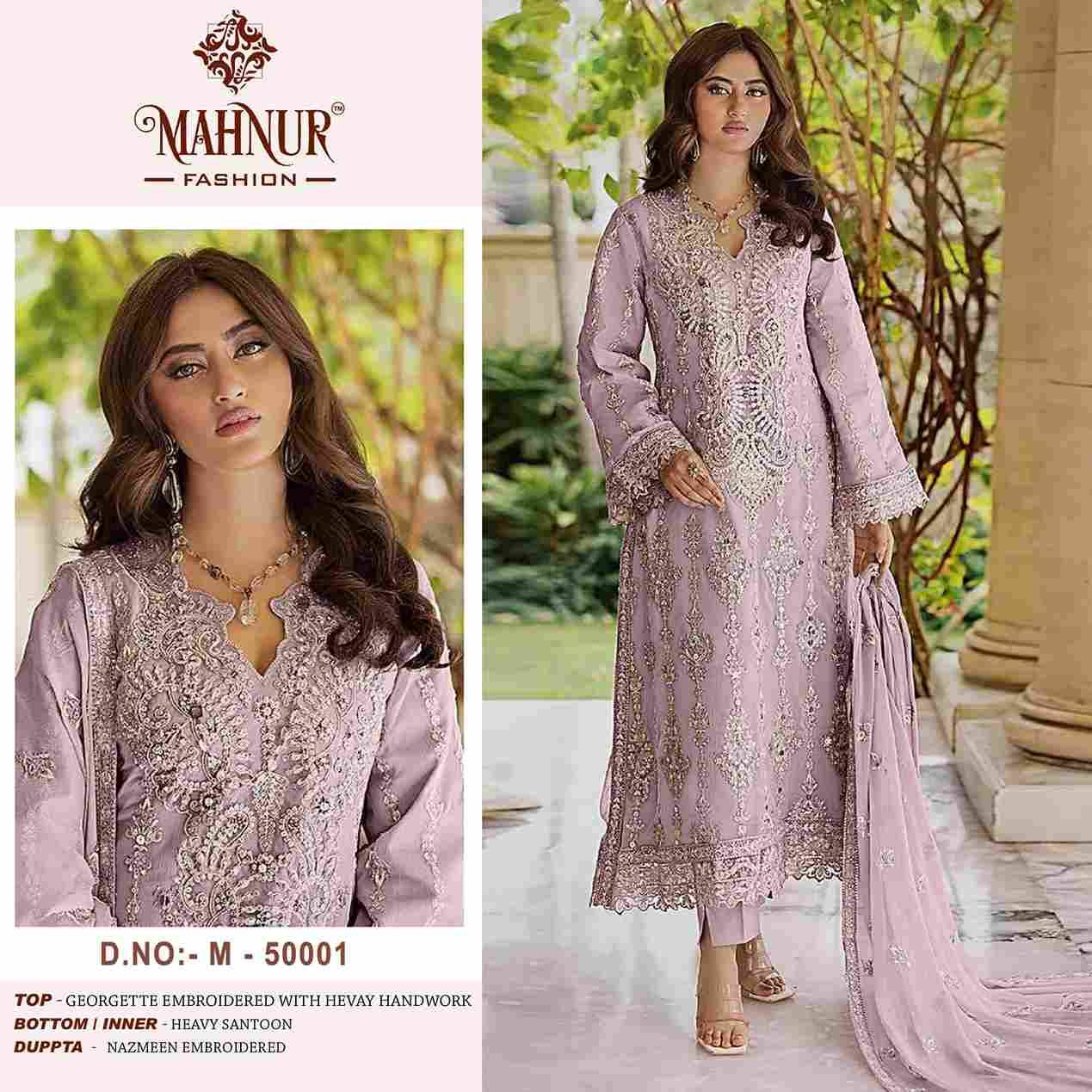 Mahnur Vol-50 By Mahnur Fashion 50001 To 50003 Series Beautiful Pakistani Suits Colorful Stylish Fancy Casual Wear & Ethnic Wear Georgette Dresses At Wholesale Price