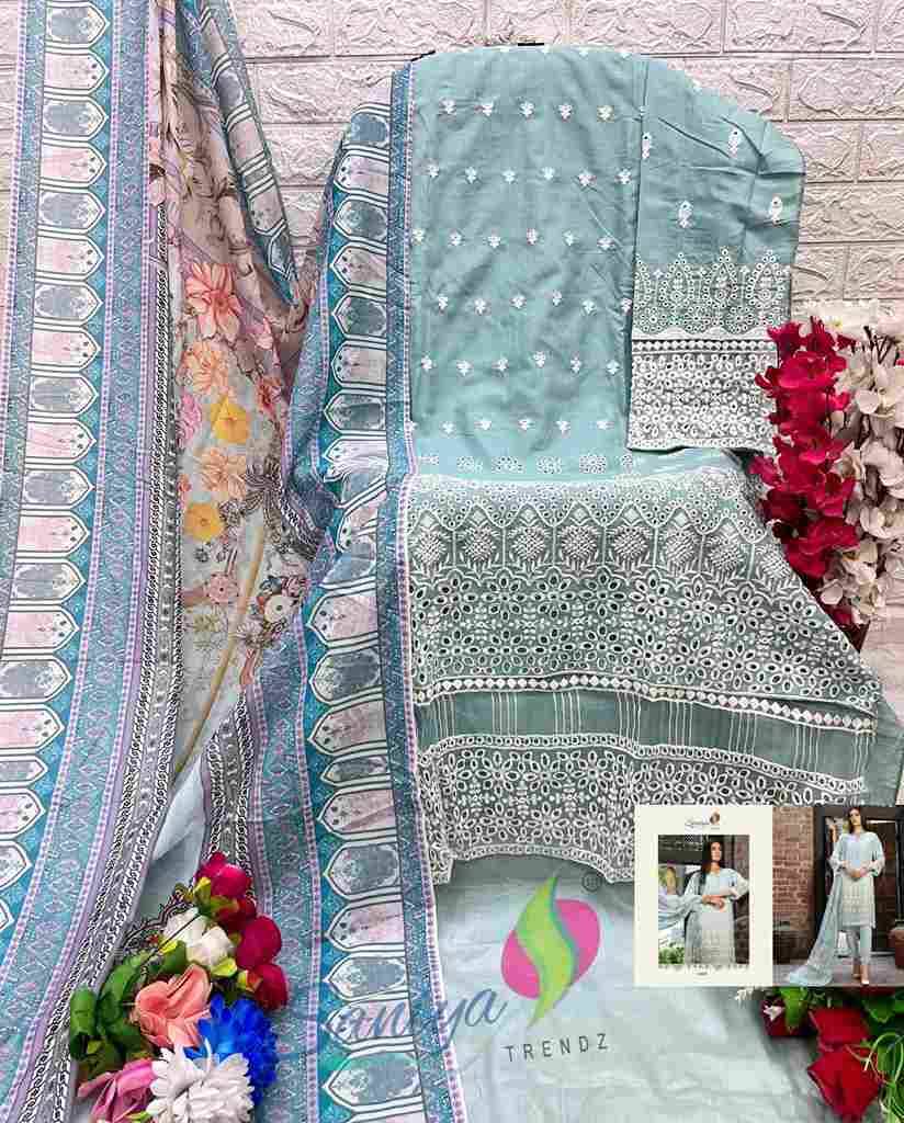 Maria.B. Chikankari Collection Vol-30 By Saniya Trendz 30001 To 30003 Series Beautiful Pakistani Suits Colorful Stylish Fancy Casual Wear & Ethnic Wear Cotton Embroidered Dresses At Wholesale Price