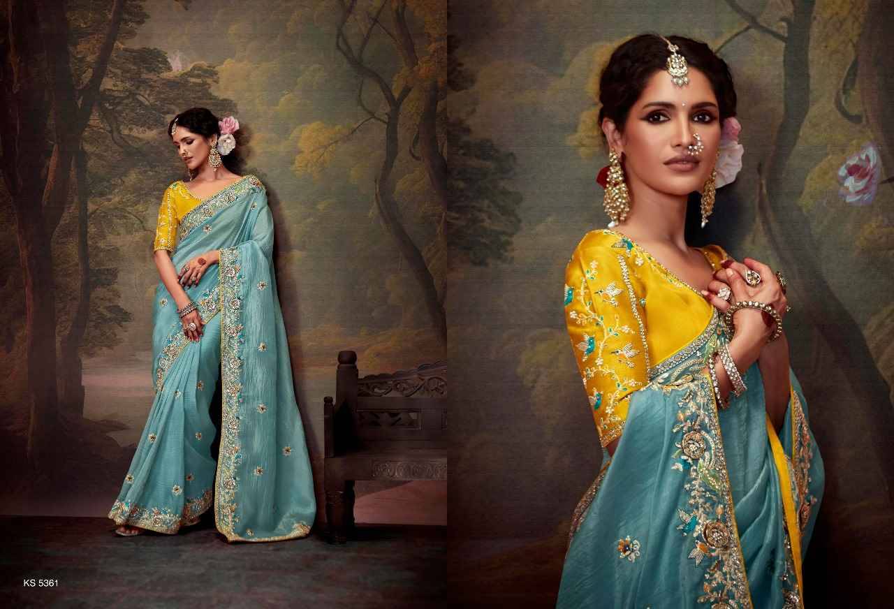 Naveli By Kimora Fashion 5361 To 5371 Series Indian Traditional Wear Collection Beautiful Stylish Fancy Colorful Party Wear & Occasional Wear Organza Chiffon Sarees At Wholesale Price