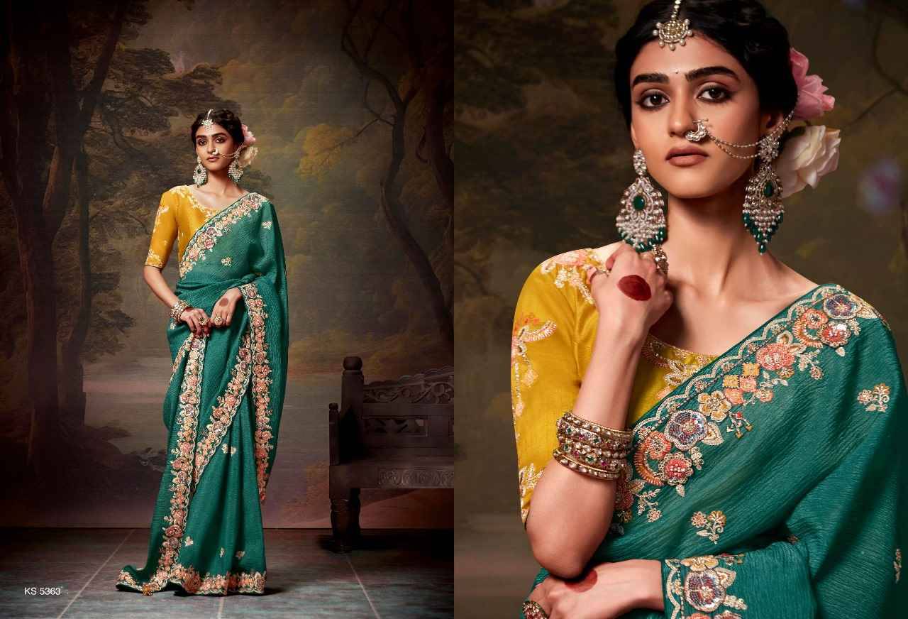 Naveli By Kimora Fashion 5361 To 5371 Series Indian Traditional Wear Collection Beautiful Stylish Fancy Colorful Party Wear & Occasional Wear Organza Chiffon Sarees At Wholesale Price