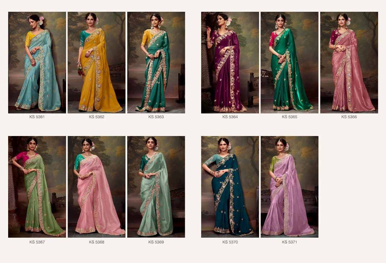 Naveli By Kimora Fashion 5361 To 5371 Series Indian Traditional Wear Collection Beautiful Stylish Fancy Colorful Party Wear & Occasional Wear Organza Chiffon Sarees At Wholesale Price