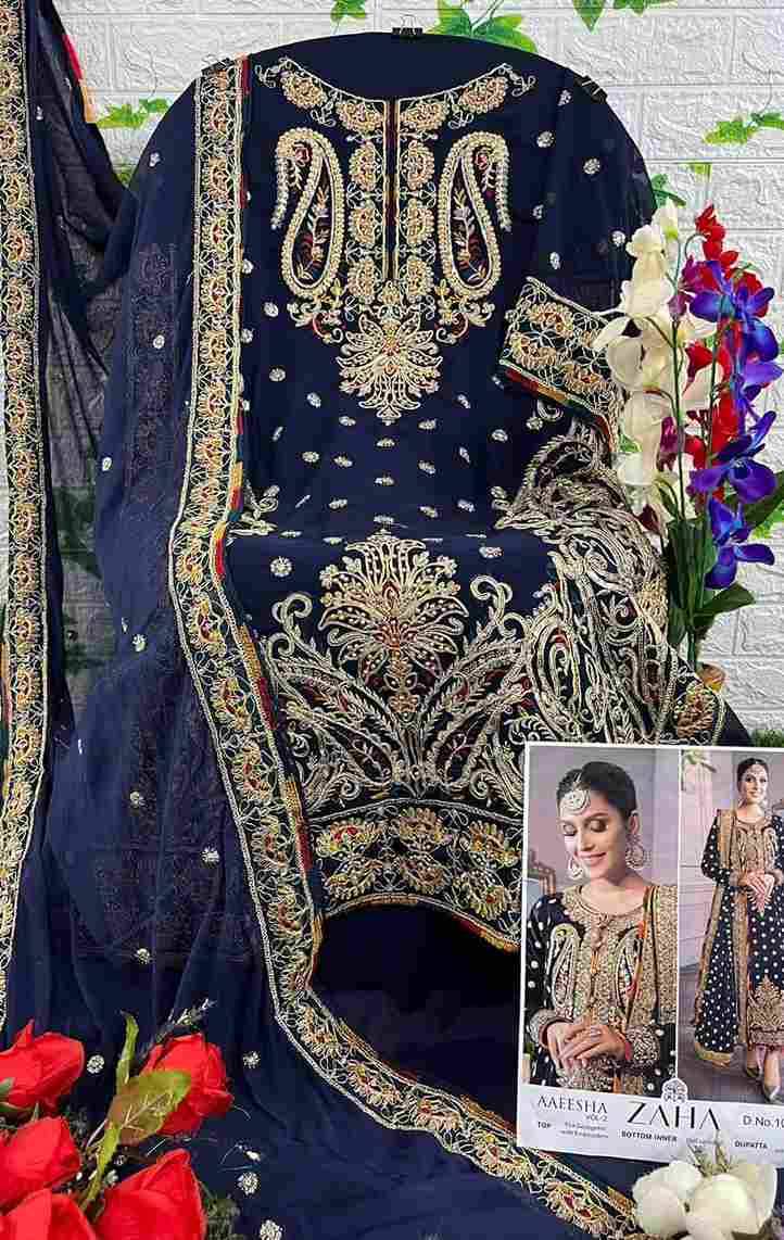 Aaeesha 10113 Colours By Zaha 10113-A To 10113-D Series Beautiful Pakistani Suits Colorful Stylish Fancy Casual Wear & Ethnic Wear Faux Georgette Embroidered Dresses At Wholesale Price