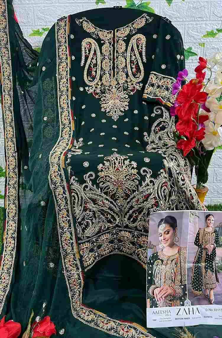 Aaeesha 10113 Colours By Zaha 10113-A To 10113-D Series Beautiful Pakistani Suits Colorful Stylish Fancy Casual Wear & Ethnic Wear Faux Georgette Embroidered Dresses At Wholesale Price