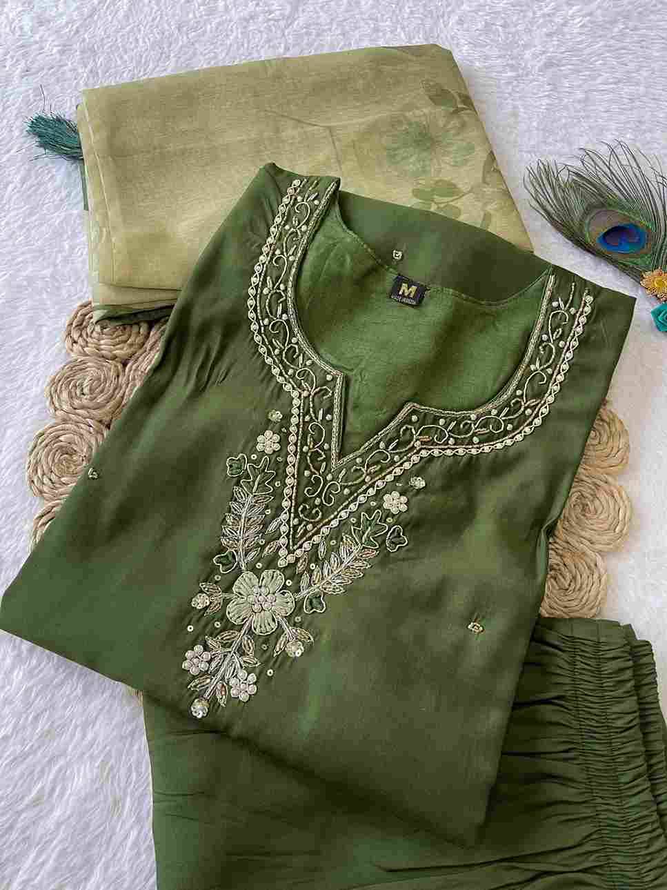 Kr-344 By Fashid Wholesale Designer Festive Suits Collection Beautiful Stylish Fancy Colorful Party Wear & Occasional Wear Roman Silk Kurti With Pent At Wholesale Price