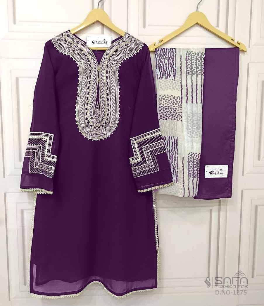 Safa Hit Design 1275 By Safa Fashion Beautiful Pakistani Suits Colorful Stylish Fancy Casual Wear & Ethnic Wear Viscose Embroidered Dresses At Wholesale Price